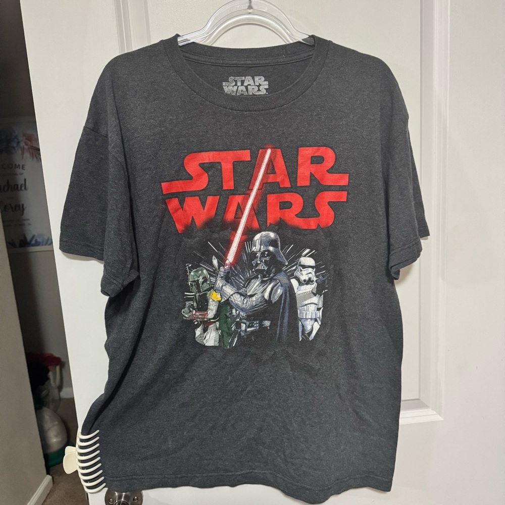 Star Wars Gray Short Sleeve Tee Iconic Design